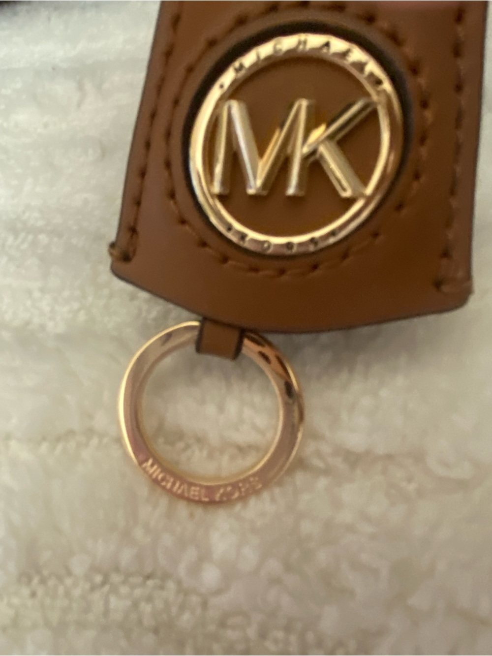 Michael Kors Jane Navy Canvas Tote with Tan Trim and Gold Hardware - Picture 9 of 9